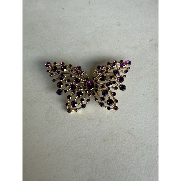 LARGE BUTTERFLY BROOCH‎ Gold Tone - Picture 2 of 5
